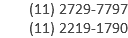 (11) 2729-7797 (11) 2219-1790